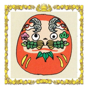 高崎だるまの顔のイラスト